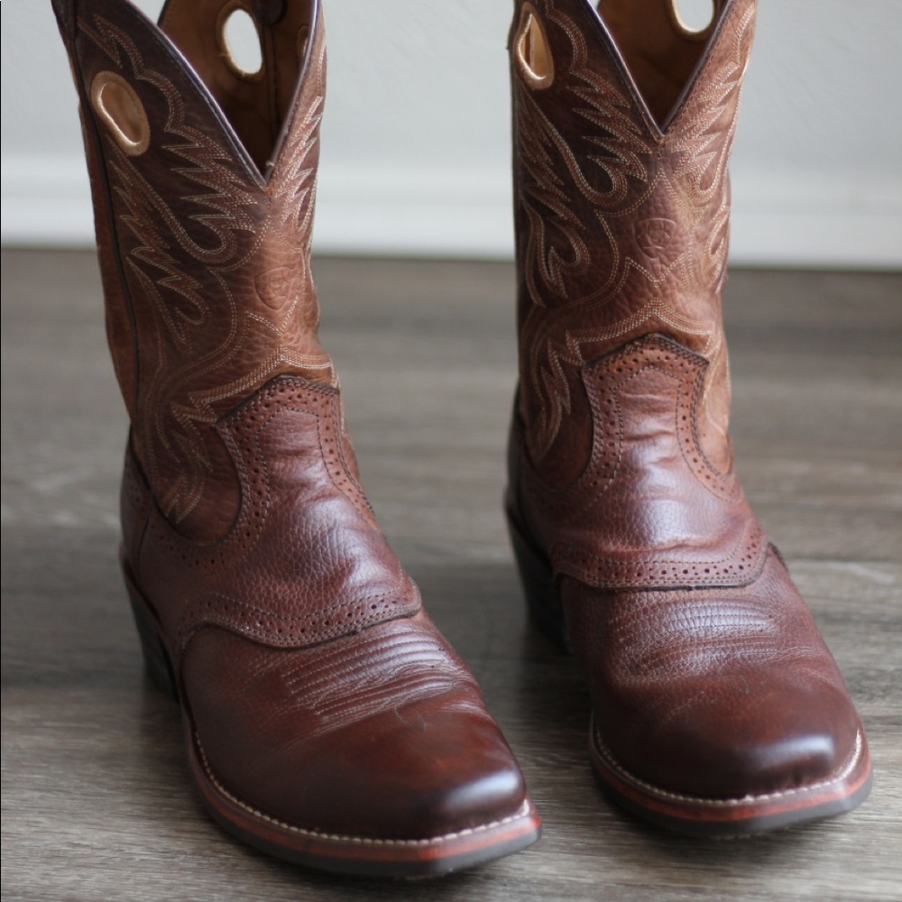 Ariat | Heritage Roughstock Western Boot | Brown Oiled Rowdy